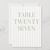 Invitation Classic Sage Green & Beige Mariage 27 Numéro de ta (Devant)