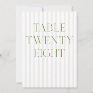 Invitation Classic Sage Green & Beige Mariage 28 Numéro de ta