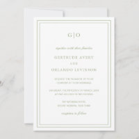 Classic Sage Green QR Code Mariage élégant