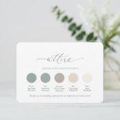 Invitation Classic Sage Green Wedding Attire Card (Debout devant)