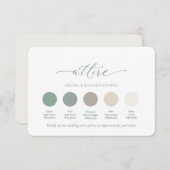Invitation Classic Sage Green Wedding Attire Card (Devant / Derrière)
