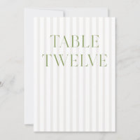 Classic Sage Vert & Beige Mariage 12 Numéro de tab