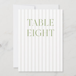 Invitation Classic Sage Vert & Beige Mariage 8 Numéro de tabl
