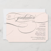 Invitation Classic Script Soft Pink Graduation Party (Devant)