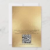 Invitation Classic Simple Shell Gold Elegant QR Code Wedding (Dos)