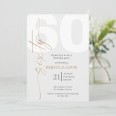 Invitation Classic Simple Sixty Modern Adult Birthday (Debout devant)
