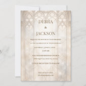 Invitation Classic Stained Glass Cathedral- Champagne Gold (Devant)