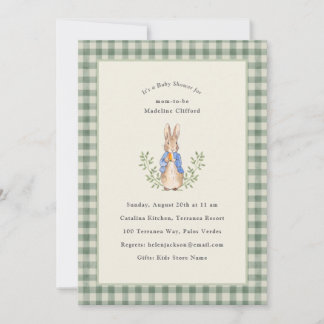 Invitation Classic Storybook Rabbit Sage Vintage Baby Shower