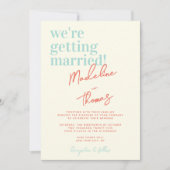 Invitation Classic Summer Pastel Whimsical Script Mariage (Devant)