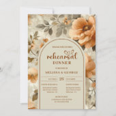 Invitation Classic Terra Cotta Ivory Sage Floral Rehearsal (Devant)