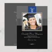 Invitation Classic Top Band :Bleu (Devant / Derrière)