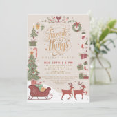 Invitation Classic traditionnel Rouge Favorite Thèmes Party (Debout devant)