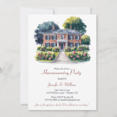 Invitation Classic Unique Aquarelle Maison Fête de Réchauffem (Devant)