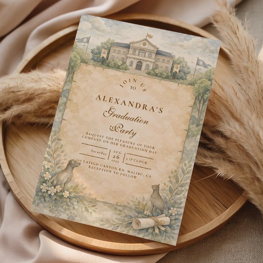 Invitation Classic Veterinary School Graduation