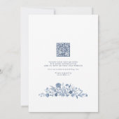 Invitation Classic Victorian Blue French Garden Chic Wedding (Dos)