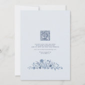 Invitation Classic Victorian Blue French Garden Chic Wedding (Dos)