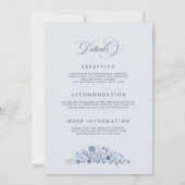 Invitation Classic Victorian Blue French Garden Chic Wedding (Dos)