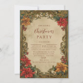 Invitation Classic Victorian Christmas Florals (Devant)