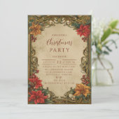 Invitation Classic Victorian Christmas Florals (Debout devant)