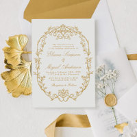 Classic Vintage baroque Victorian Blue mariage Inv