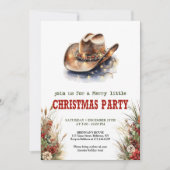 Invitation Classic Western Christmas party editable invites (Devant)