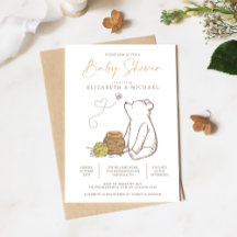 Classic Winnie l'invitation au Baby shower de l'Oo