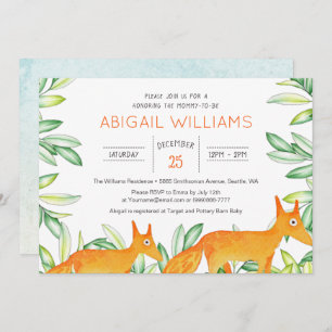 Invitation Classic Woodland Fox Baby shower