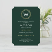 Invitation Classic Wreath EDITABLE COULEUR Graduation (Debout devant)