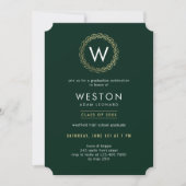 Invitation Classic Wreath EDITABLE COULEUR Graduation (Devant)