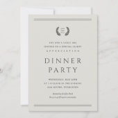 Invitation Classic Your Logo Ici Business Dinner Party (Devant)