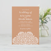 Invitation Classical Geometric Mandala Pattern Wedding (Debout devant)