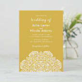 Invitation Classical Geometric Mandala Pattern Wedding (Debout devant)