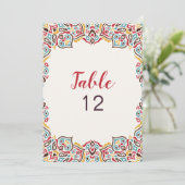 Invitation Classical Geometric Mandala Wedding Table Number (Debout devant)