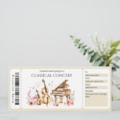 Invitation Classical Music Ticket Gift Certificate (Debout devant)
