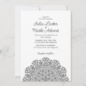 Invitation Classical Ornate Art Deco Style Mandala Wedding (Devant)
