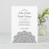 Invitation Classical Ornate Art Deco Style Mandala Wedding (Debout devant)