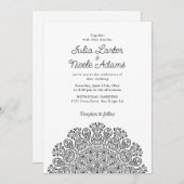 Invitation Classical Ornate Art Deco Style Mandala Wedding (Devant / Derrière)