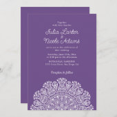 Invitation Classical Ornate Art Deco Style Mandala Wedding (Devant / Derrière)