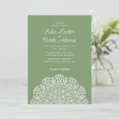 Invitation Classical Ornate Art Deco Style Mandala Wedding (Debout devant)