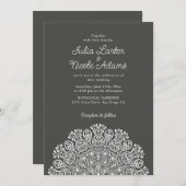 Invitation Classical Ornate Art Deco Style Mandala Wedding (Devant / Derrière)
