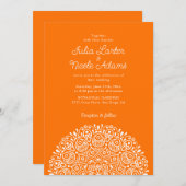Invitation Classical Ornate Art Deco Style Mandala Wedding (Devant / Derrière)