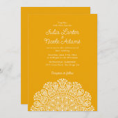 Invitation Classical Ornate Art Deco Style Mandala Wedding (Devant / Derrière)