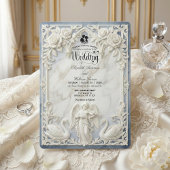 Invitation Classical Rococo Arch Angel & Swans Wedding
