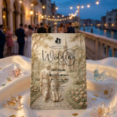 Invitation Classical Romantic Old World Chapel Wedding