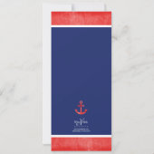 Invitation classique à la Ancre rouge et bleue (Dos)