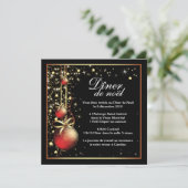 Invitation classique à la fête de Noël (Debout devant)