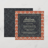 Invitation classique à la fête de Noël (Devant / Derrière)
