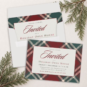 Invitation classique à tartan pour la fête des ent