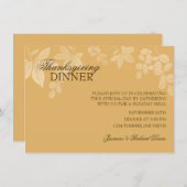 Invitation classique à un dîner de Thanksgiving (Devant / Derrière)