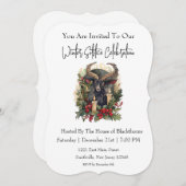 Invitation classique à Yule de chèvre (Devant / Derrière)